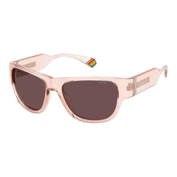 Polaroid Resin Polycarbonate Square Sunglasses Women's Pink