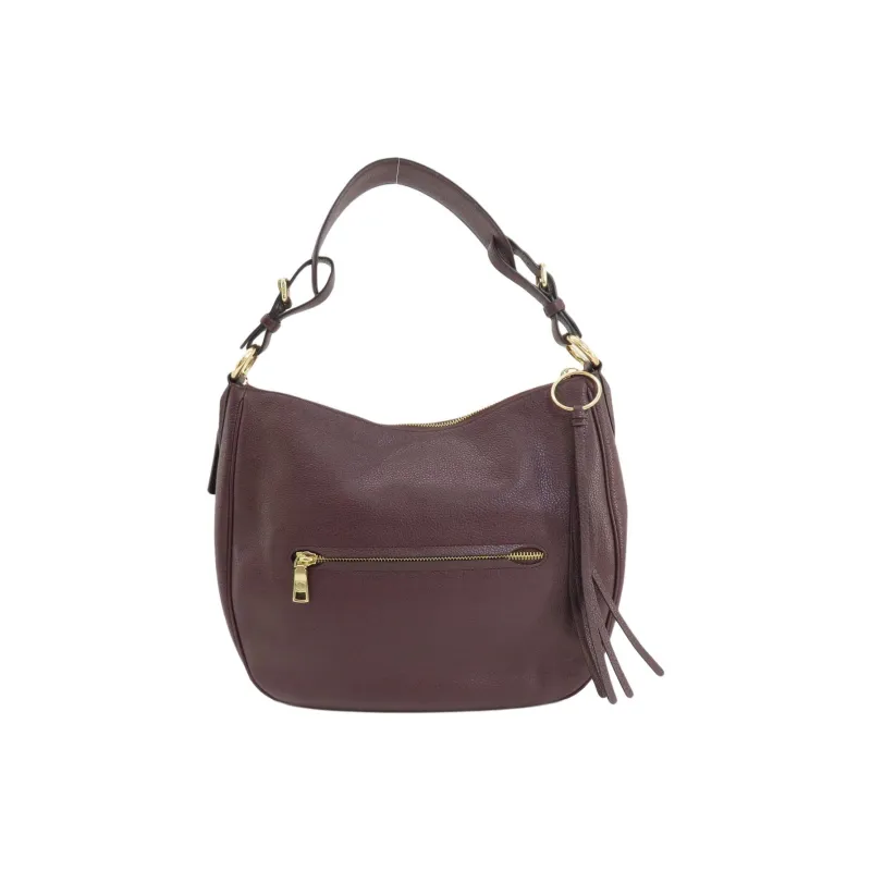 COACH Mae Glove Leather Shoulder Bag Crossbody Bag Large Size Women's Ox Blood Color-3