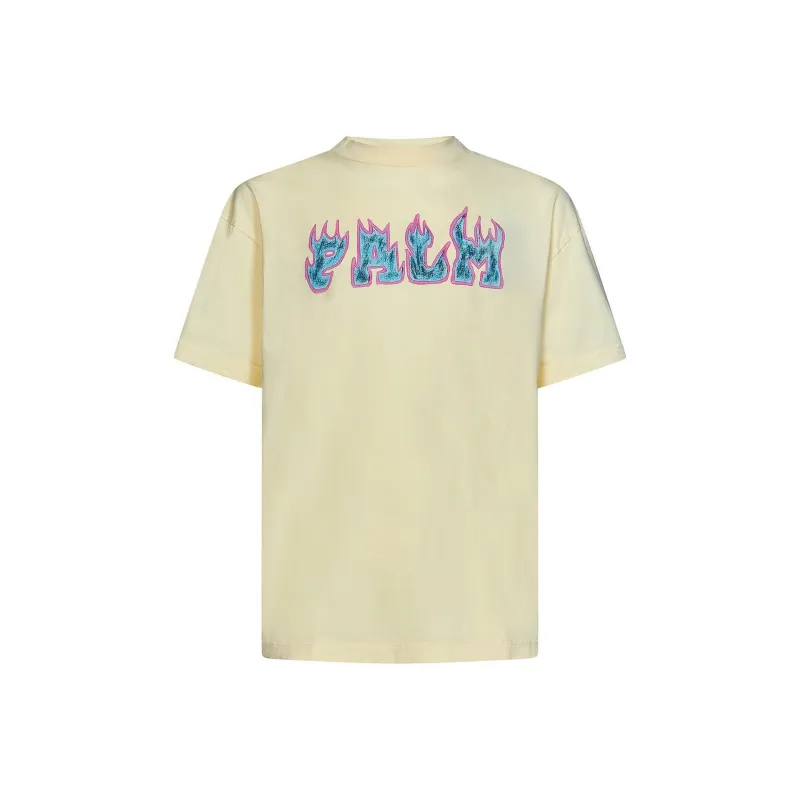 PALM ANGELS Logo Flames Vint Tee-0