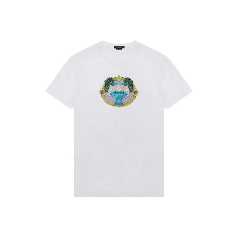 VERSACE La Coupe Des Dieux Embroidered T Shirt-0