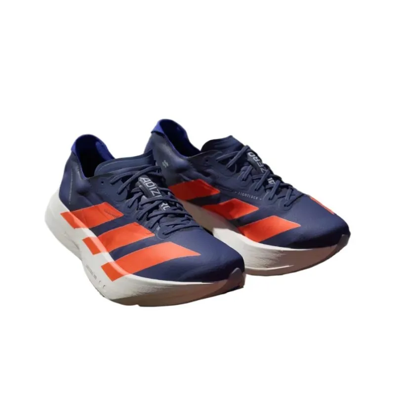 Adidas Adizero Adios Pro 4 Cushioning Low Top Running Shoes Men's Blue Orange-2