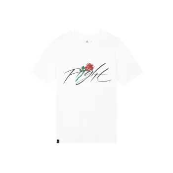 Jordan Drop Shoulder Sleeve T Shirt Men's White
