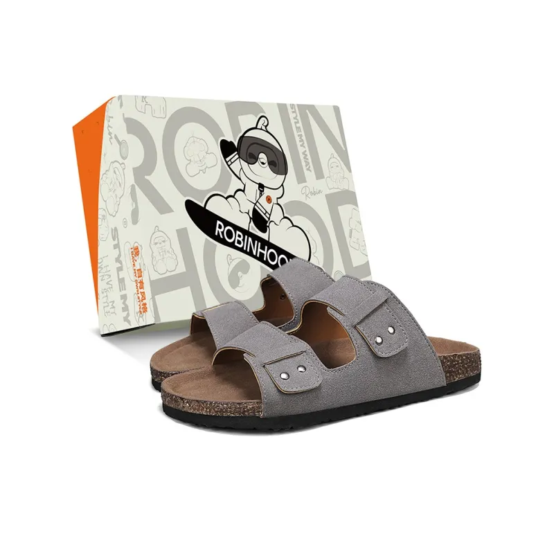 ROBINHOOD Stitching Slip Resistant Abrasion Resistant Slide Slippers Men's Box-12