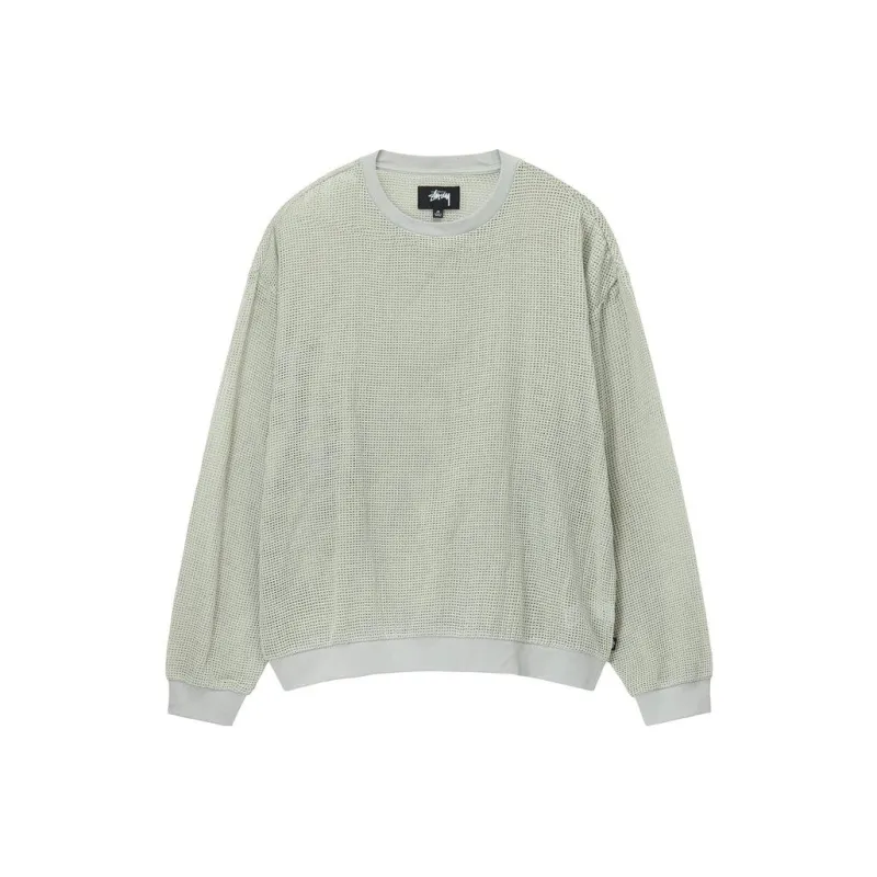 Stussy Cotton Mesh Long Sleeve Crew Top-16