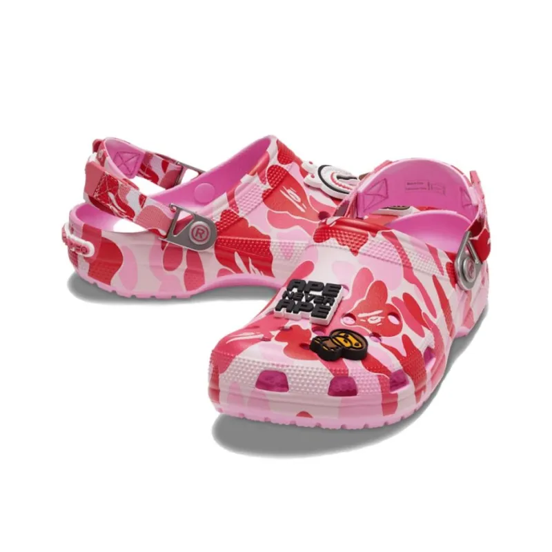 Crocs Classic Clog A Bathing Ape Abc Camo Pink-3