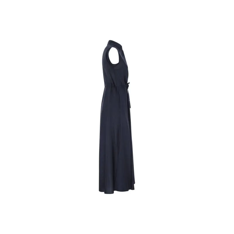 HERNO SS25 Sleeveless Dress Women's Marine Blue-2