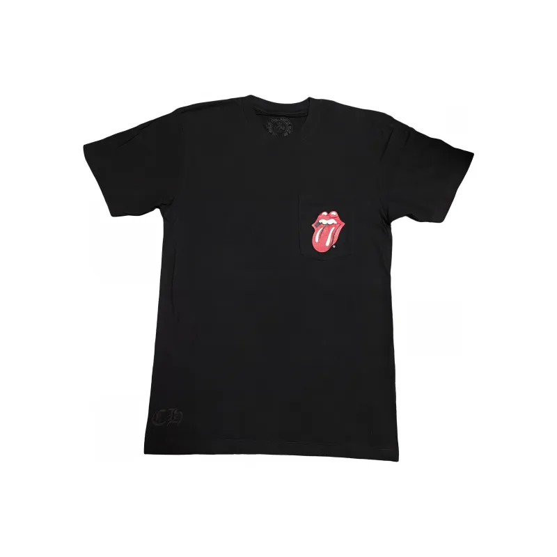Chrome Hearts Unisex Rolling Stones T-Shirt Black-0