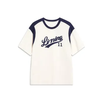 LiNing Sports Fashion Collection T Shirt Unisex Ecru