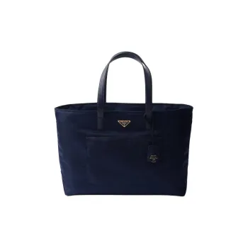PRADA Re Edition Recycled Polyamide Tote Bag Shopping Bag Handbag Large Size Women's Sea Blue