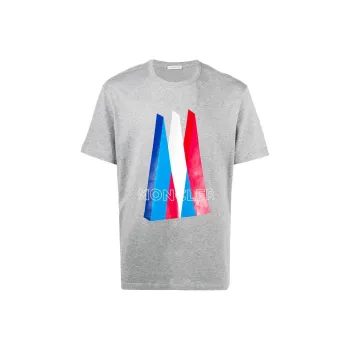Moncler T Shirts Men Gray