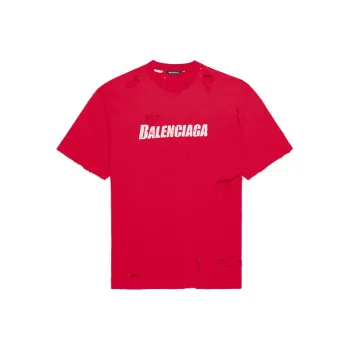 Balenciaga Caps Destroyed Flatground T shirt
