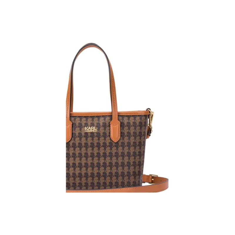 KARL LAGERFELD Artificial Leather Tote Bag, Shopping Bag, Shoulder Bag, Crossbody Bag, Handbag Regular Women's Brown-4