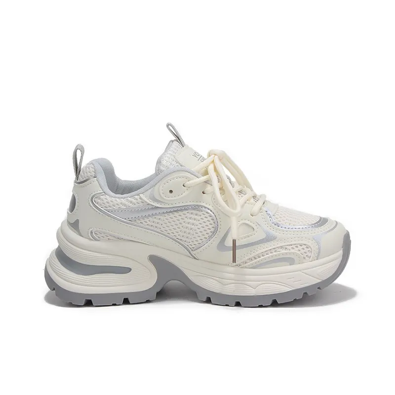 Yobn Durable Breathable Lightweight Low Top Chunky Sneakers Women's-7