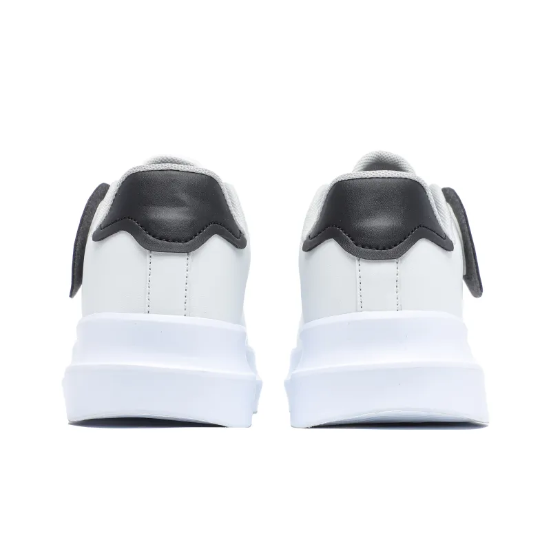 Singing Height Increasing Anti Slip And Wear Resistant Low Top Skateboard Shoes Unisex White-4