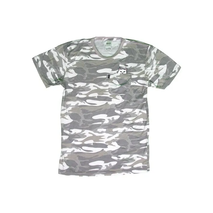 RIPNDIP Straight T Shirt Unisex Gray Camouflage-0