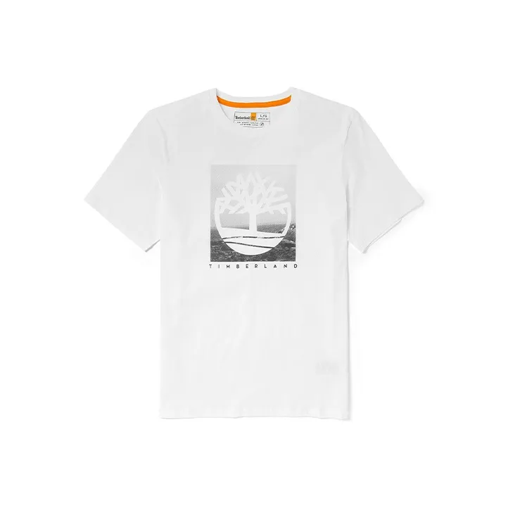 Timberland Drop Shoulder Sleeve T Shirt Men's White-0