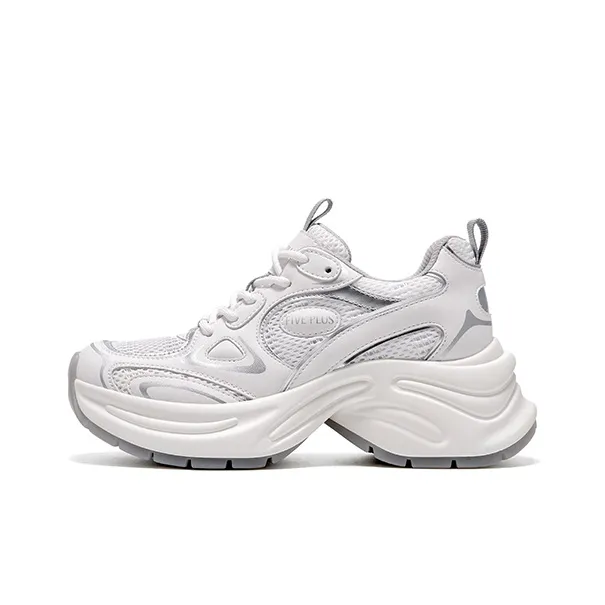 FIVE PLUS Anti-Slip Wear-Resistant Low-Top Chunky Sneakers Women's-0
