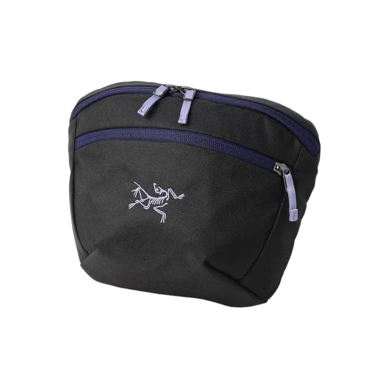 Arcteryx Mantis 2 Polyester One Shoulder Crossbody Fanny Pack Large Size Unisex Black & Purple-2