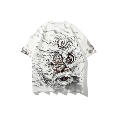 SANSYAS Straight T Shirt Unisex White