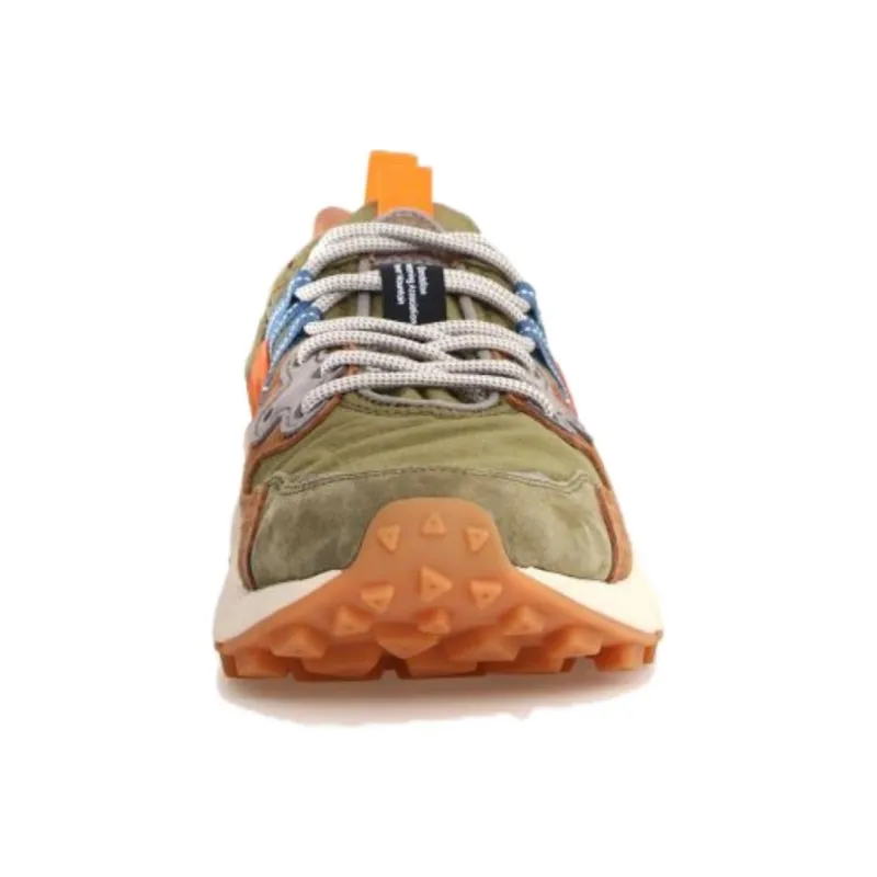 FLOWER MOUNTAIN YAMANO 3 Slip Resistant Low Top Casual Shoes Men's Green Brown Orange-3