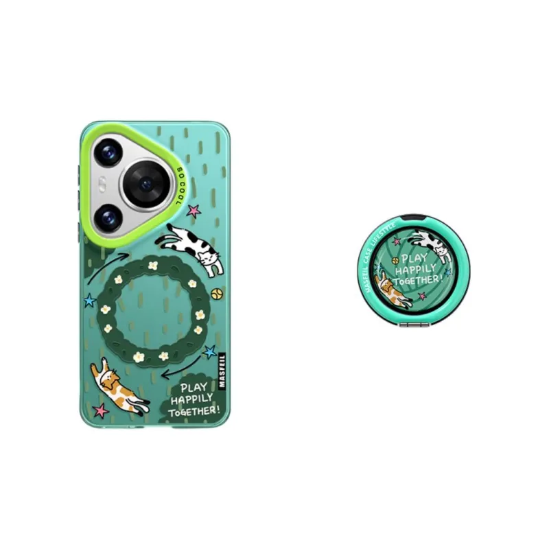 Marsfield TPU Material Acrylic Soft Edged Magnetic Case Phone Cases Compatible With Huawei P70 Cute Style-7