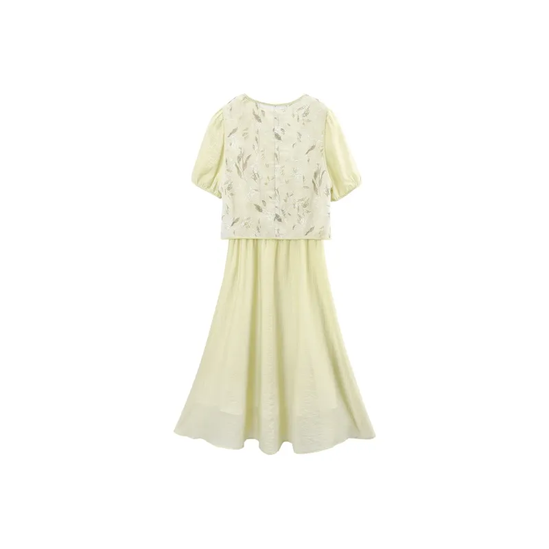 A Paradise For Awakening Skirt Set Women's Green-1