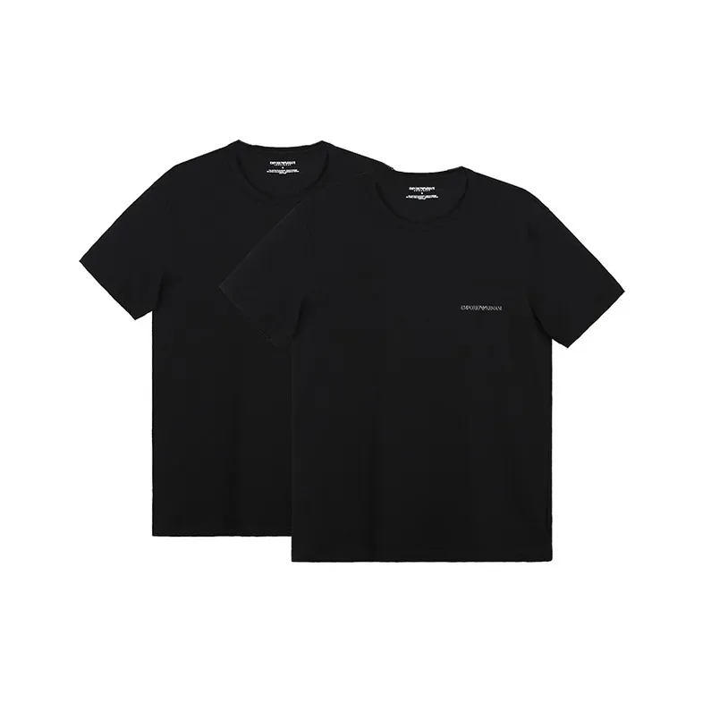 EMPORIO ARMANI FW20 T Shirt Men's 2 Pack Black-0