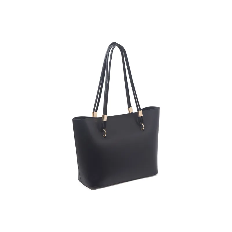 HACIN PU Handbag Shoulder Bag Regular Women's Black/Red-7