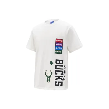 NBA Bucks Team T Shirts Men White