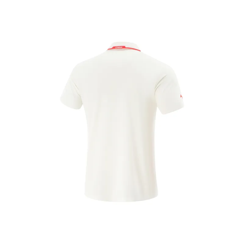 LiNing Fitness Series Polo Shirt Men's Champagne White-1