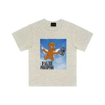 False Perception Short Sleeved T Shirts Unisex Ecru