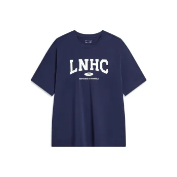 LiNing T Shirt Unisex Dark Pea Blue