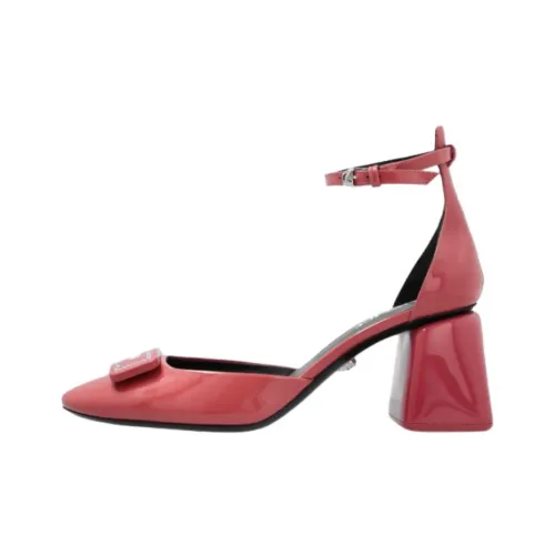 VERSACE Spool Heel High Heels 7.5cm Women's Pink