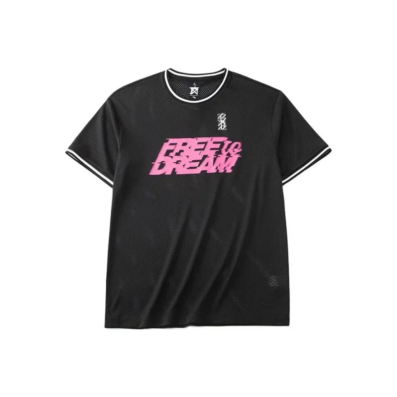 Anta Basketball Collection T Shirt Unisex Black-0