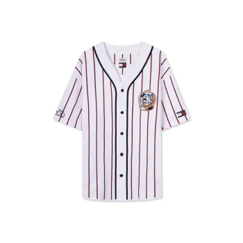 Disney X Tommy Hilfiger Tommy Hilfiger X DISNEY Co branded Series T Shirts Unisex White Red Stripes