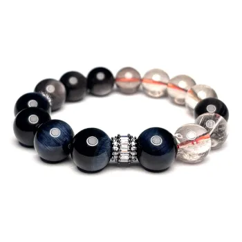 MOUNTAINS AND MANS Tiger's Eye Stone Luxury Good Luck Beaded Bracelet Unisex