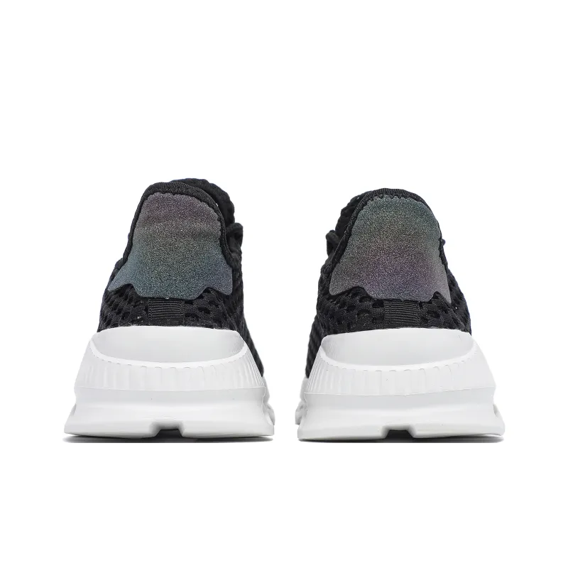 Singing Slip Resistant Breathable Low Top Casual Shoes Unisex Black White-4