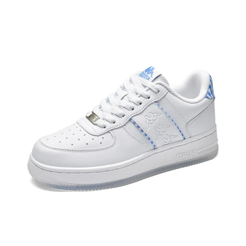 Kappa Back to Back Anti Slip Wear Resistant Low Top Skateboard Shoes Women's White Blue-2