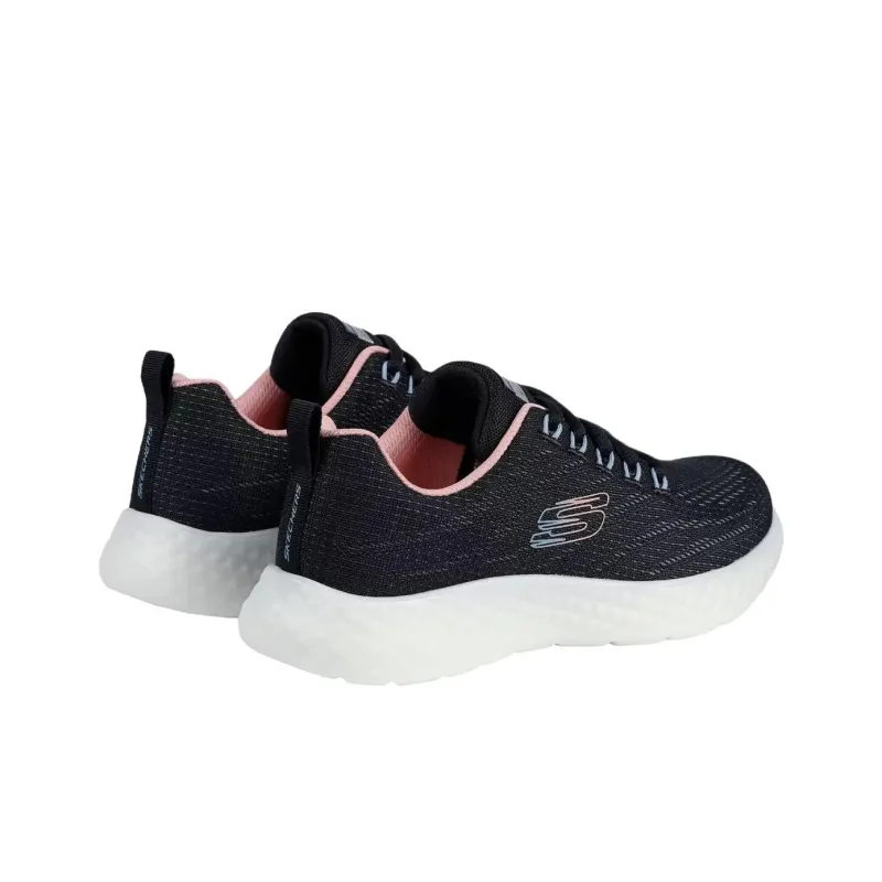 Skechers Lite Foam Cushioning Low Top Casual Shoes Women's Black-3