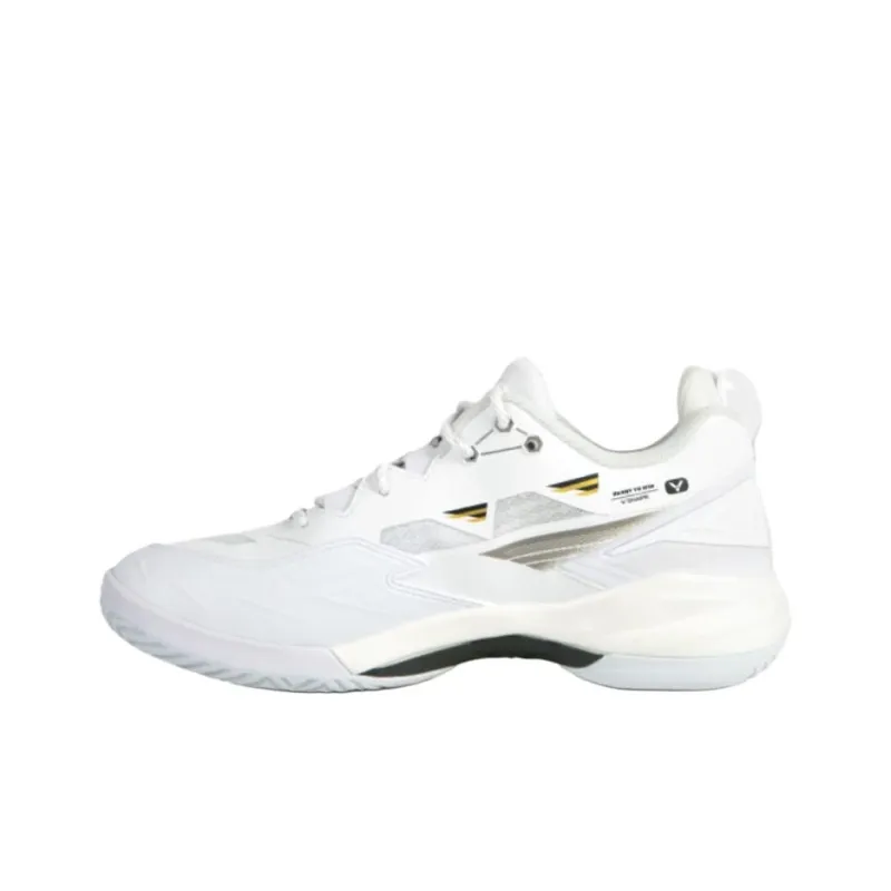 VICTOR Cushioning Rebound Low Top Badminton Shoes Unisex White-1