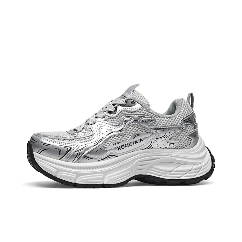 KOMETA.A Anti Slip And Wear Resistant Height Increasing Low Top Chunky Sneakers Unisex-19