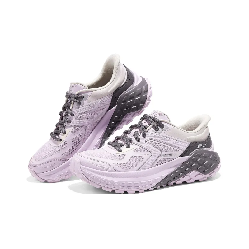 Skechers Sport Anti Slip Wear Resistant Low Top Running Shoes Women's Pink Purple-2