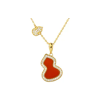CHINA GOLD Agate Necklaces Women's