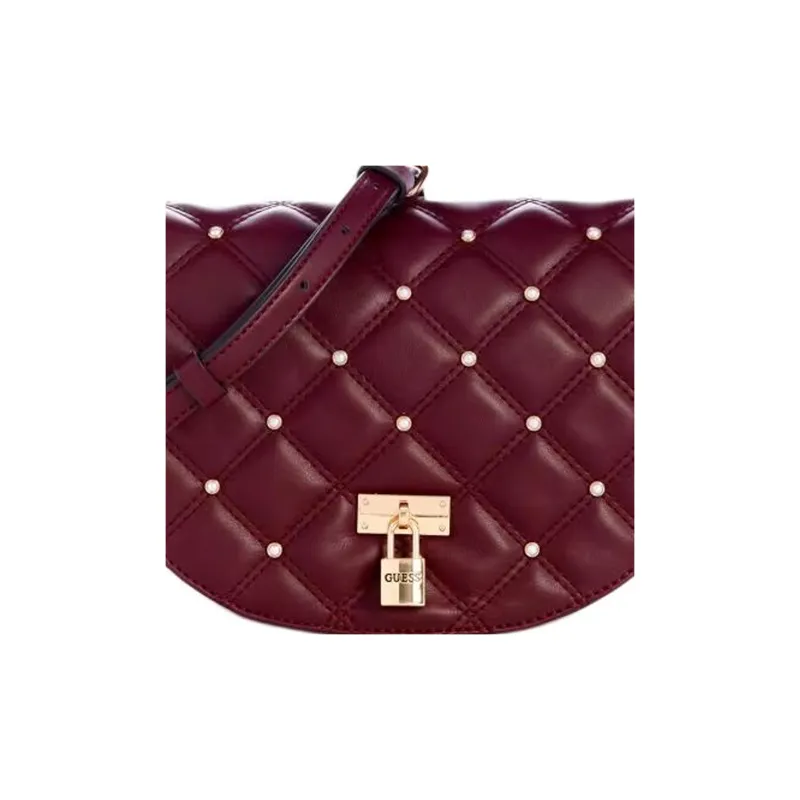 GUESS Artificial Leather Crossbody Bag Shoulder Bag Women's Mulberry Berry Red-4