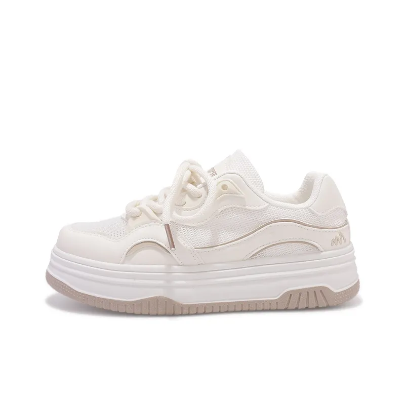 SNXR Waterproof And Wear resistant Low Top Skateboard Shoes Women's Beige-0