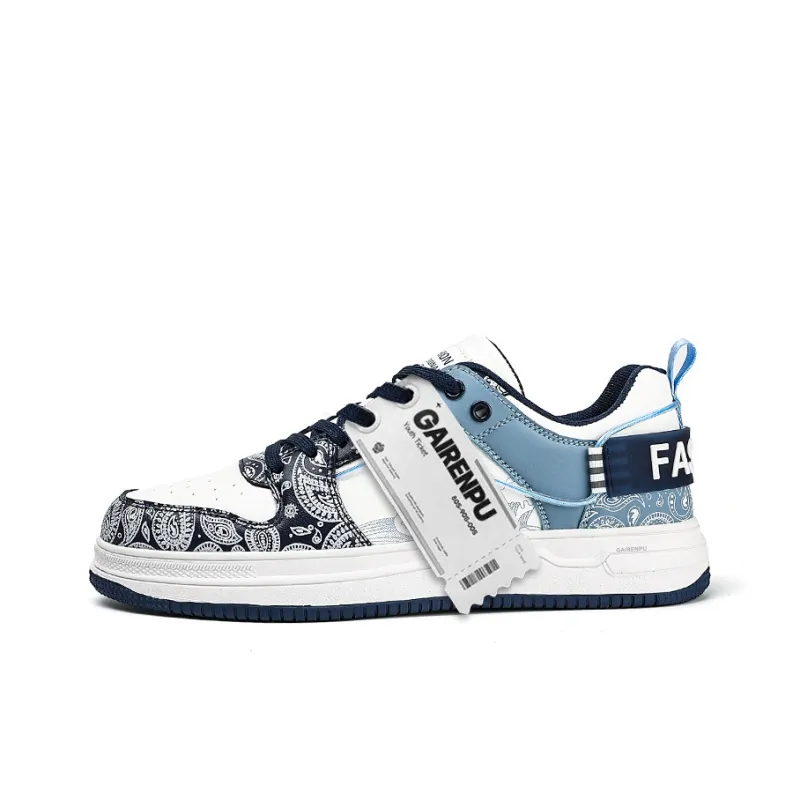 Gai Renpu Slip Resistant Cushioning, Abrasion Resistant, Breathable, Height Increasing Low Top Skateboard Shoes Men's-1