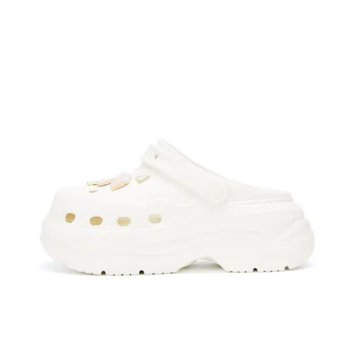PEAK Pole Hole Shoes Clogs Women's White