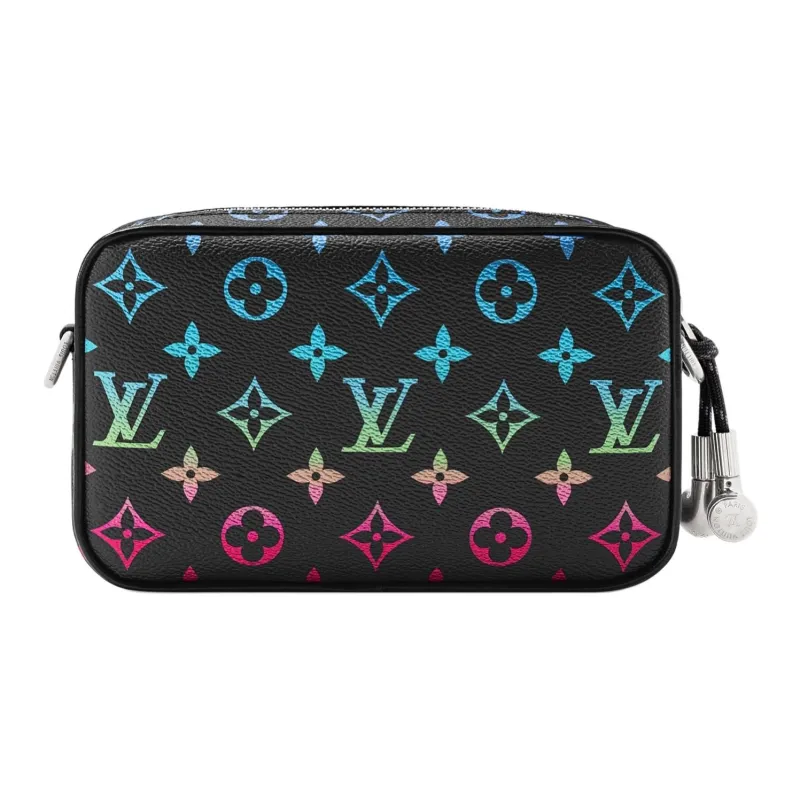 LOUIS VUITTON Trocadero Print Shoulder Bag Men's Black-2