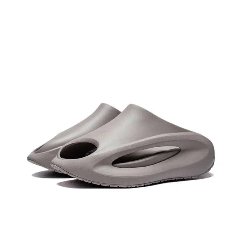 LiNing Yun You Slay Slip Resistant Abrasion Resistant Odor Resistant Slide Slippers Unisex Cashmere Gray-2