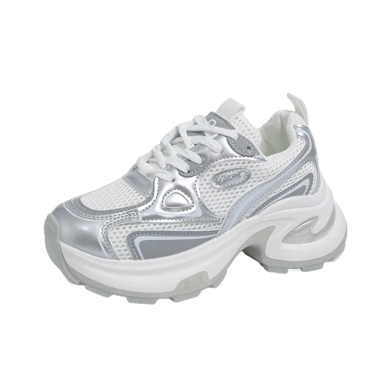Boogie Bear Height Increasing Lightweight Slip Resistant Low Top Chunky Sneakers Women's-3